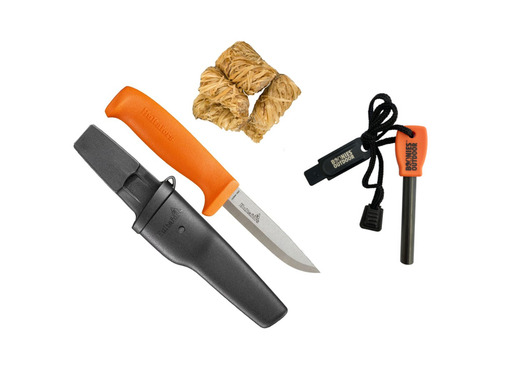 Bushcraft Knife and Fire Kit