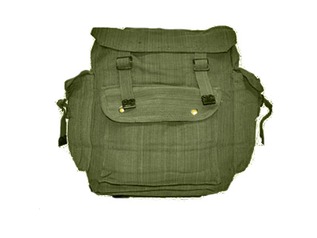Olive Green Canvas Backpack 